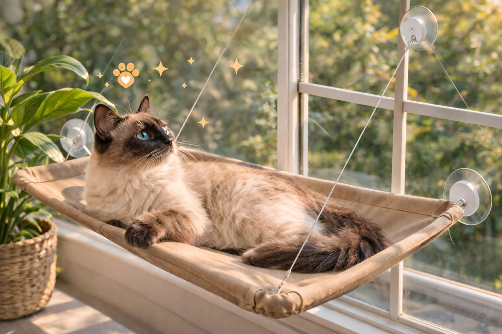 Cama colgante gato pared hamaca