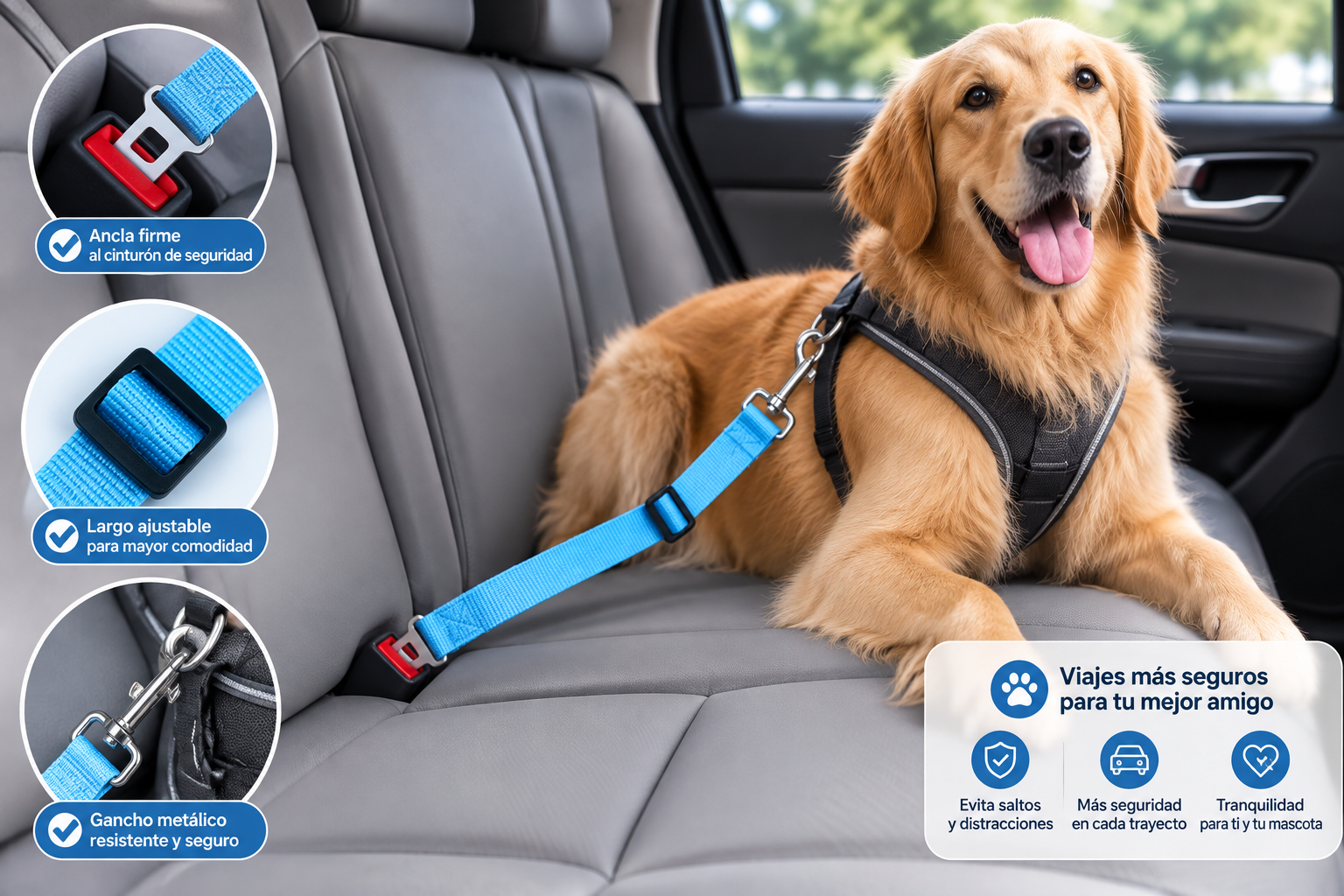 Cinturón de seguridad universal pets